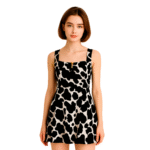 Vestido Animal Print Negro