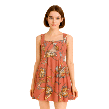 Vestido Animal Print Rojo
