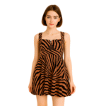 Vestido Animal Print Guinda